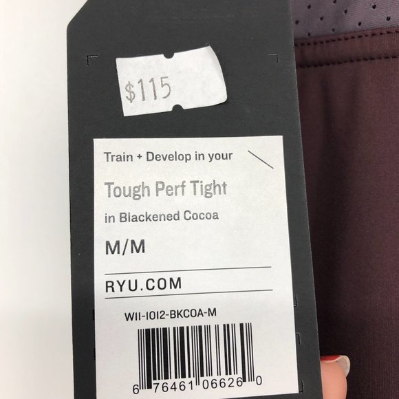 Ryu Mauve NWT Two Tone Tough Perforated Tight Leggings Matoon size M - Picture 5 of 12